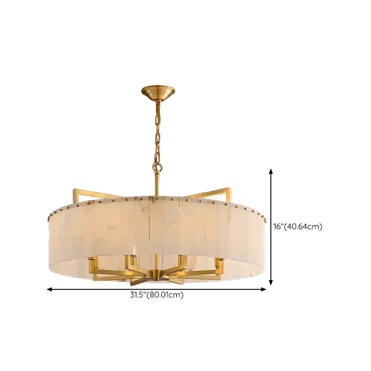 Modern Marble Round Chandelier for Luxury Interiors Image - 14
