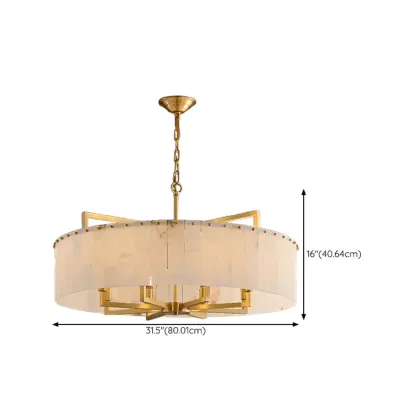 Modern Marble Round Chandelier for Luxury Interiors Image - 14