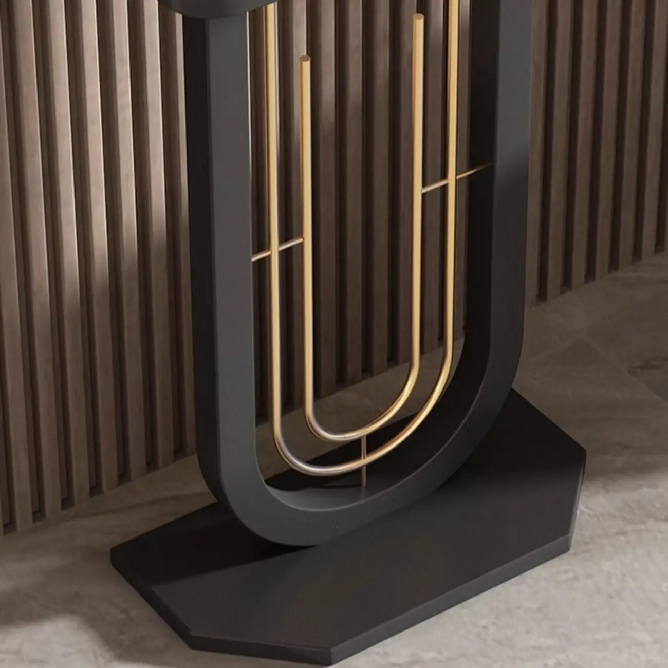 Modern Half-circle Console Table with U-Shaped Base Image - 6 | homeyfad