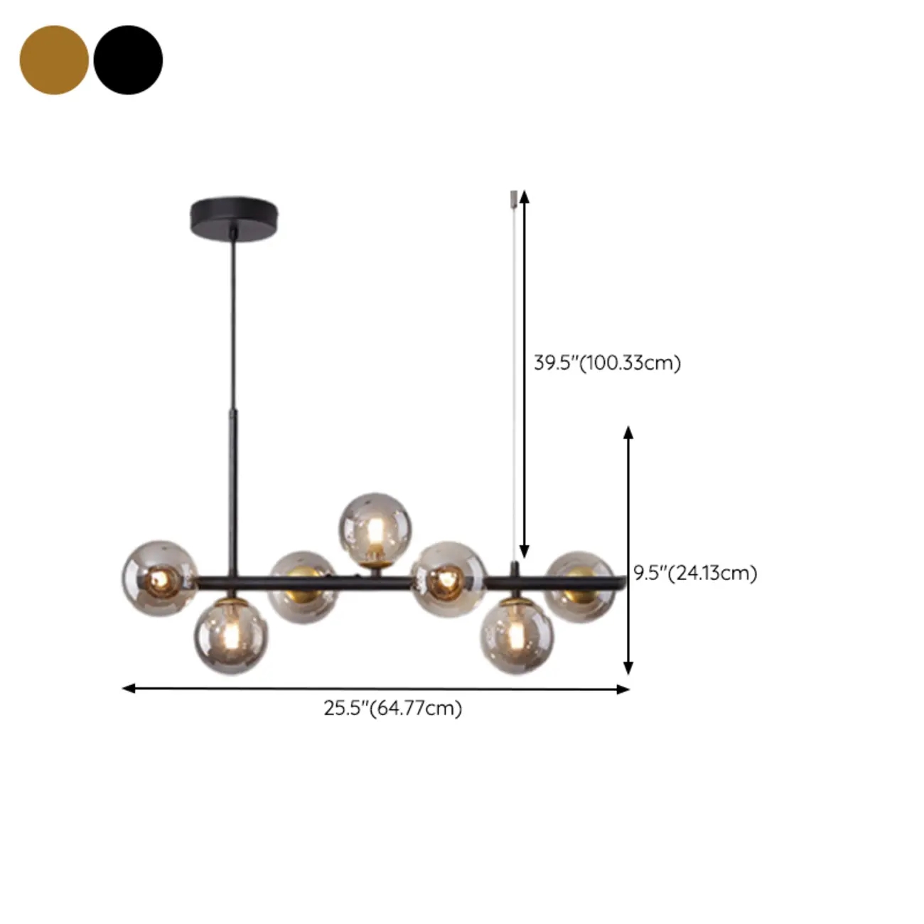9 Lights Bi-pin Glass Globe Island Light with Direct Wired Electric Image - 33 | homeyfad