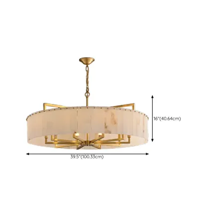 Modern Marble Round Chandelier for Luxury Interiors Image - 15
