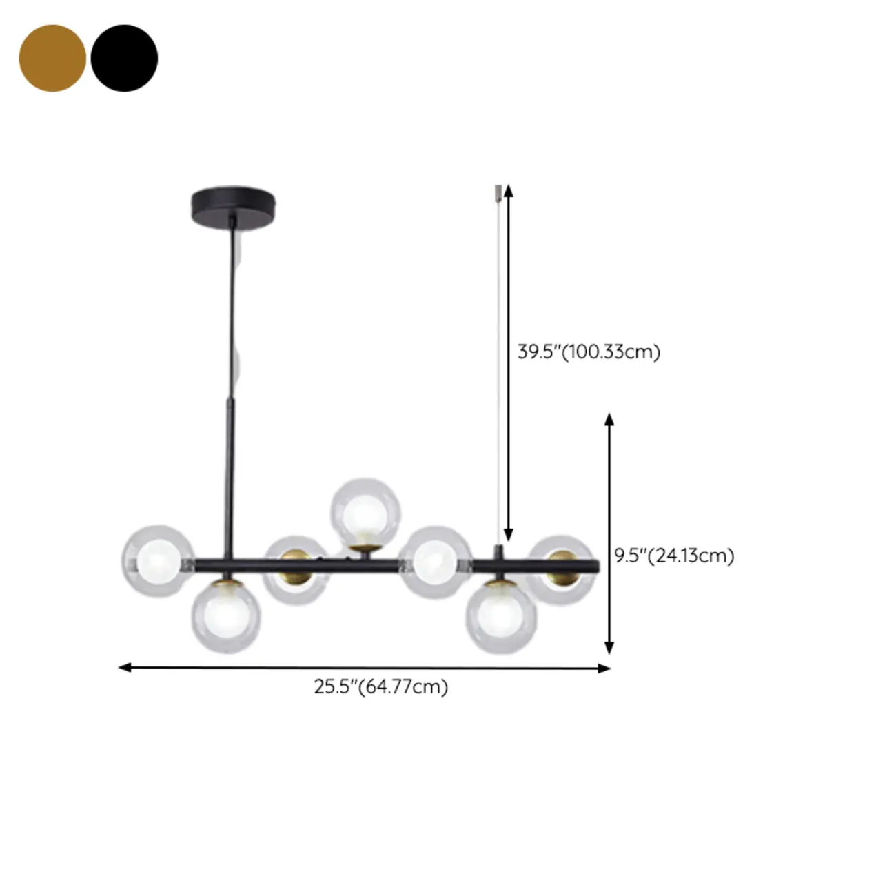 9 Lights Bi-pin Glass Globe Island Light with Direct Wired Electric Image - 35 | homeyfad