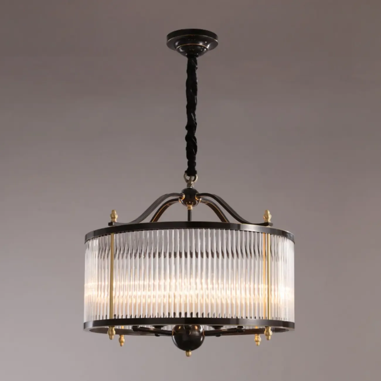 Modern 3-Light Crystal Round Chandelier with Flexible Height Image - 8