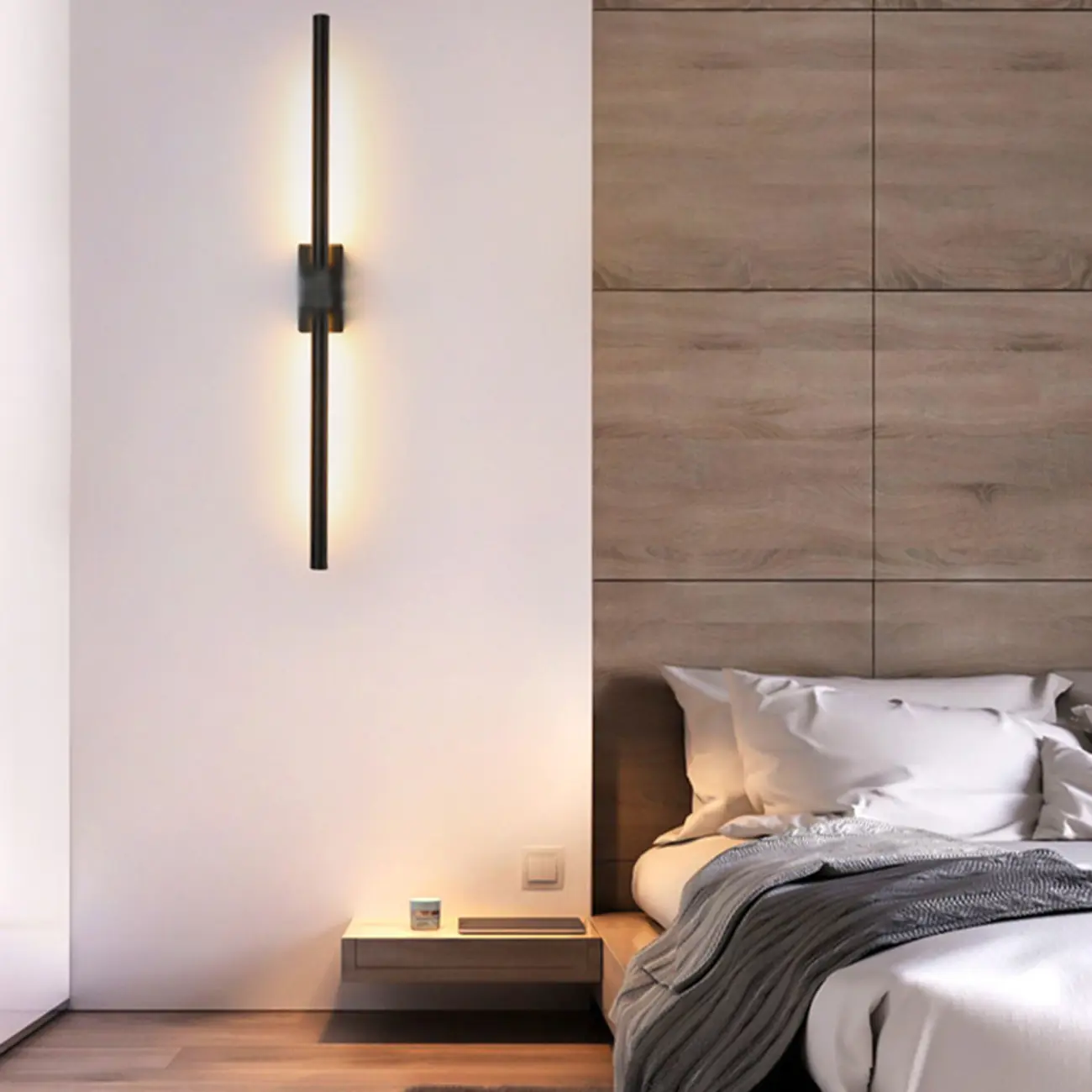 Simple Linear cylindrical Gold Vanity Lights for Bathroom Image - 4 | homeyfad