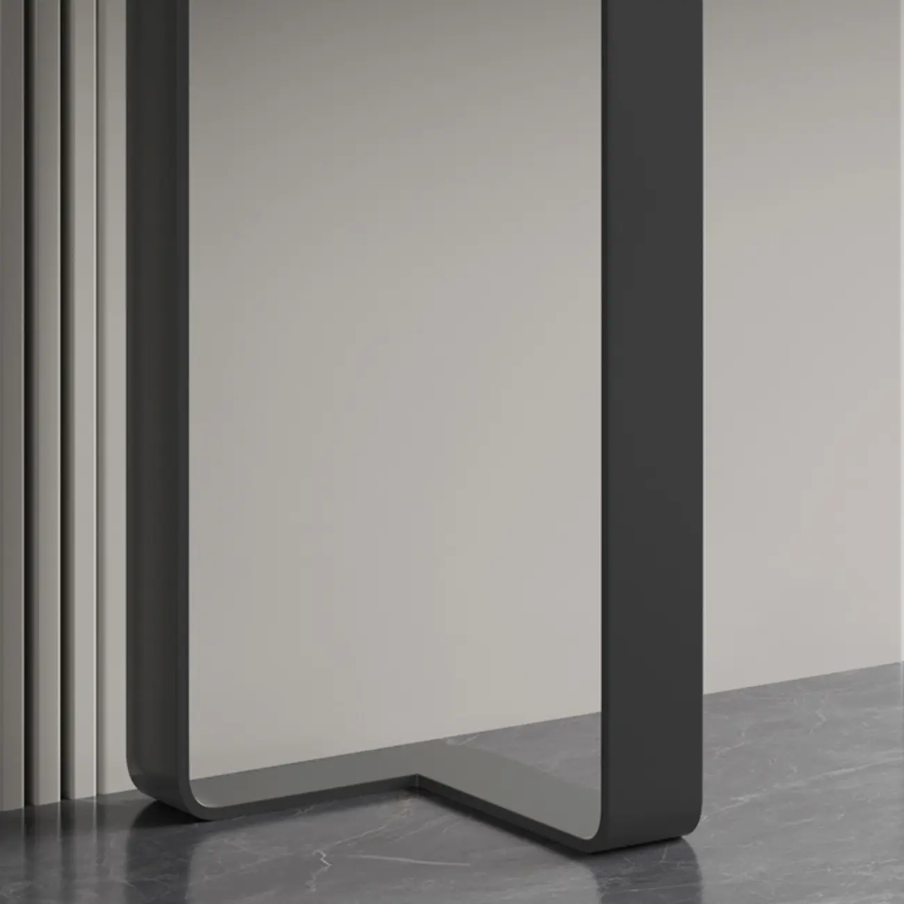 Glam Spar Top Console Table with Gold Metal Pedestal Base Image - 9 | homeyfad