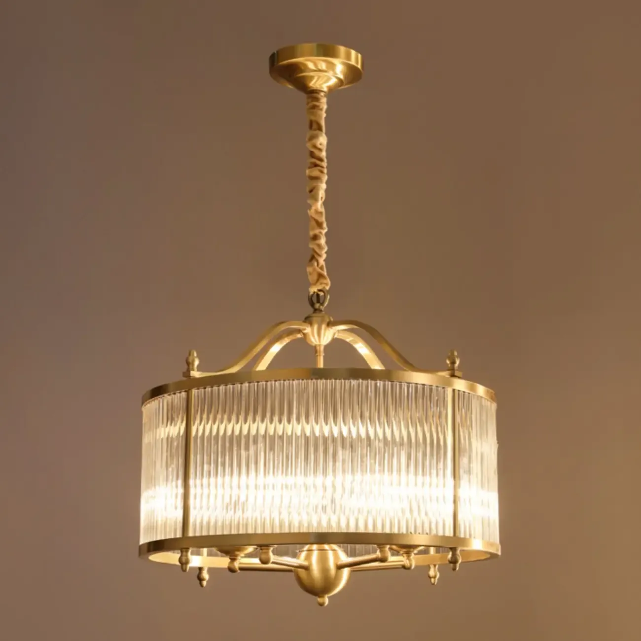 Modern 3-Light Crystal Round Chandelier with Flexible Height Image - 9