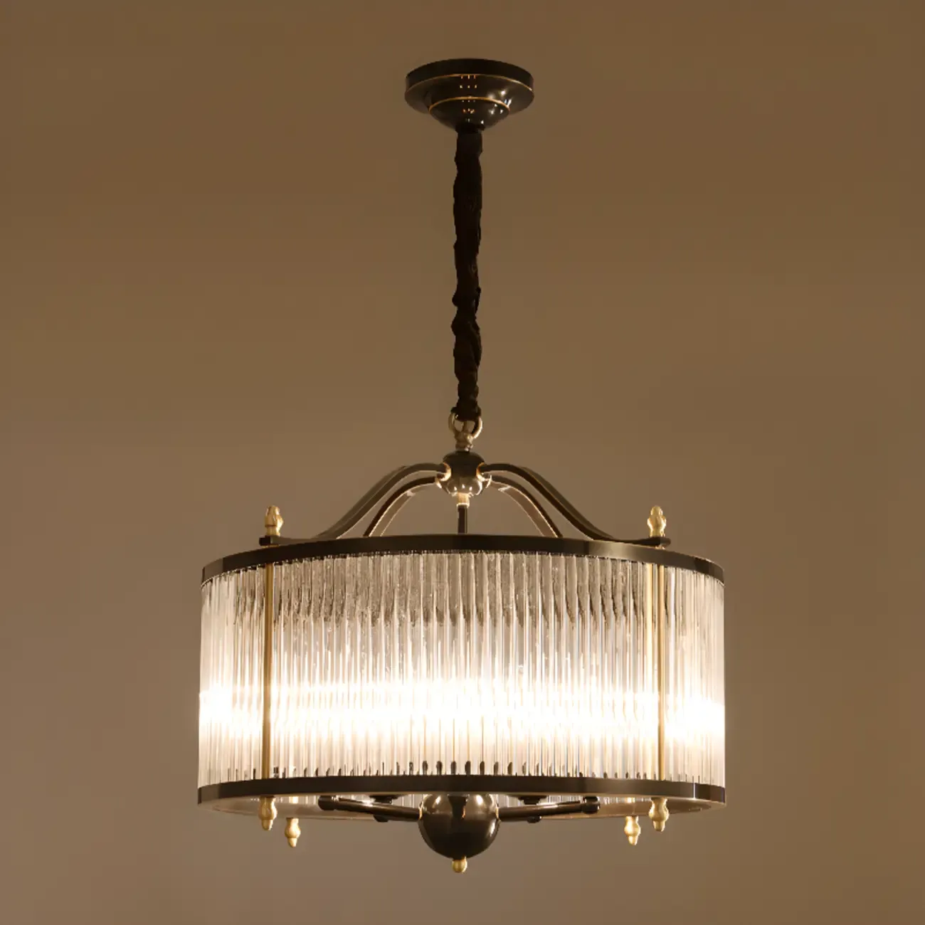 Modern 3-Light Crystal Round Chandelier with Flexible Height Image - 10