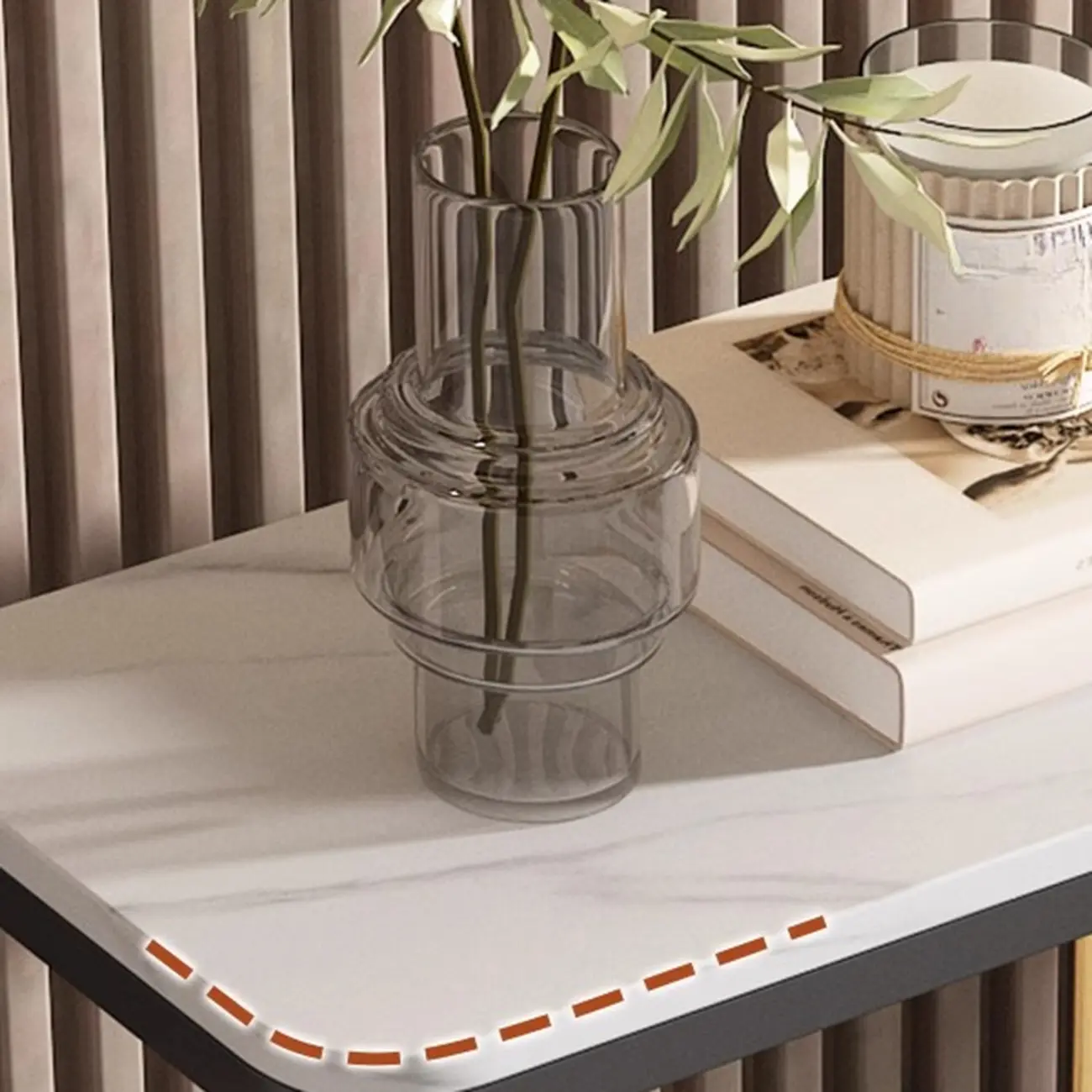 Modern Half-circle Console Table with U-Shaped Base Image - 10 | homeyfad
