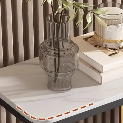 Modern Half-circle Console Table with U-Shaped Base Image - 10