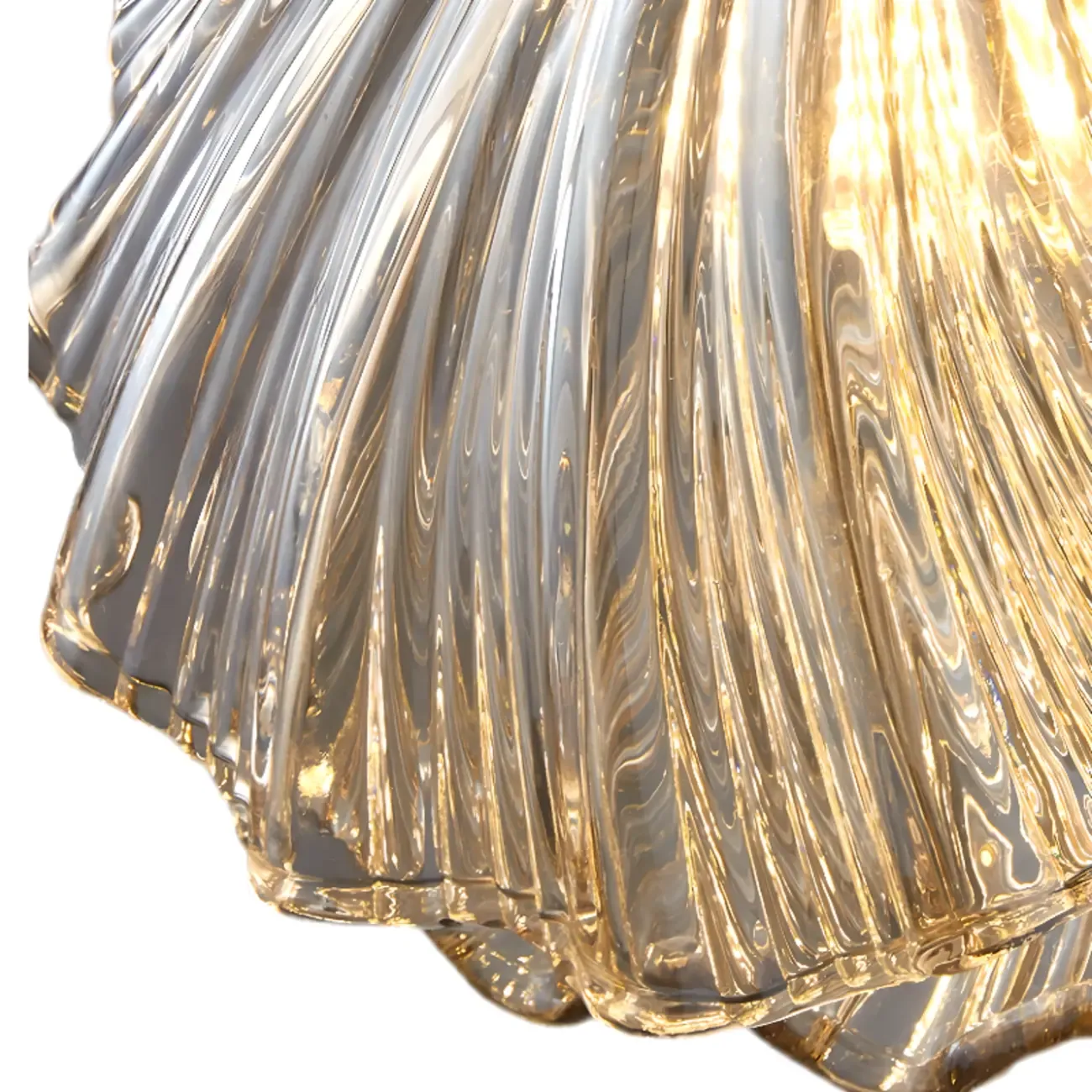 Artistic Ginkgo Clear Glass LED Pendant Light for Living Room Image - 10