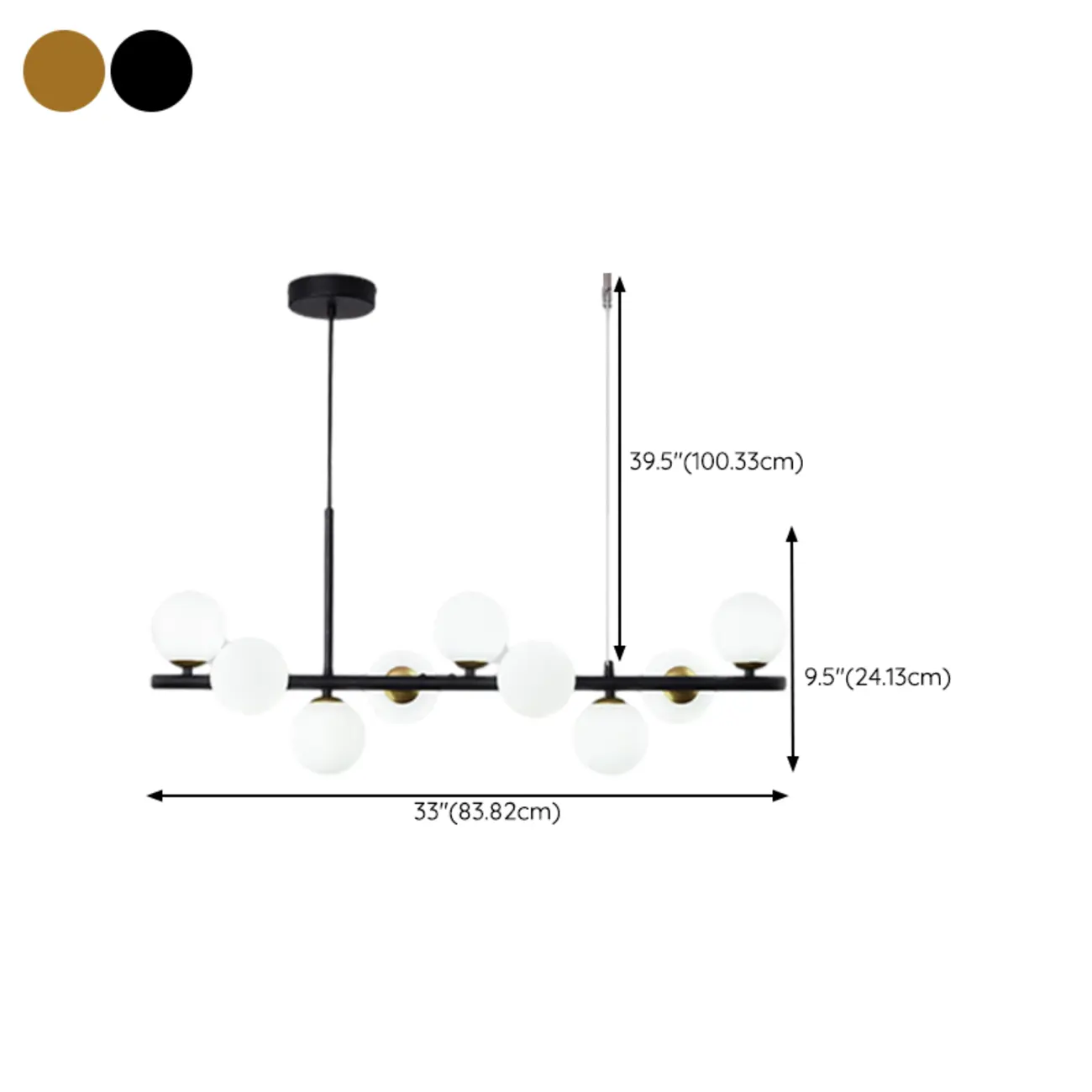 9 Lights Bi-pin Glass Globe Island Light with Direct Wired Electric Image - 38 | homeyfad