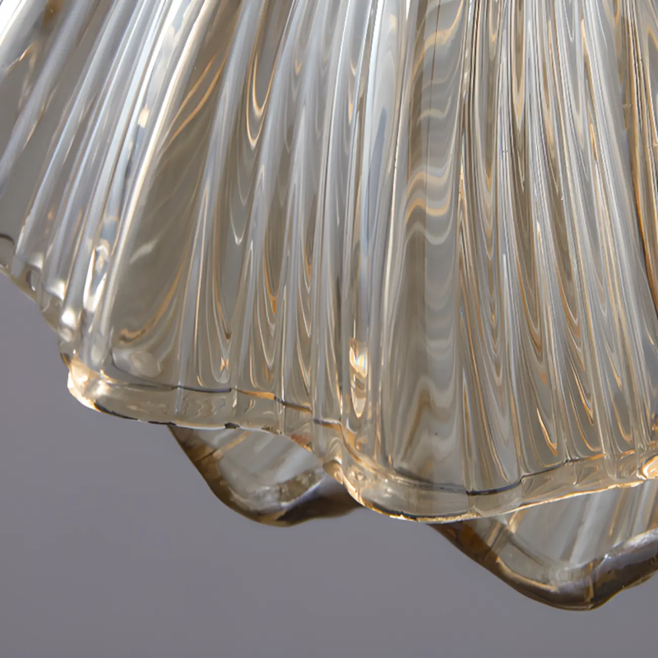 Artistic Ginkgo Clear Glass LED Pendant Light for Living Room Image - 12 | homeyfad