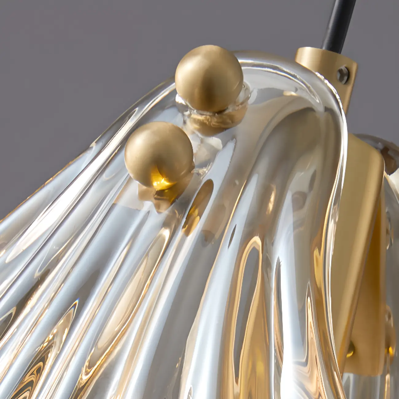 Artistic Ginkgo Clear Glass LED Pendant Light for Living Room Image - 13 | homeyfad