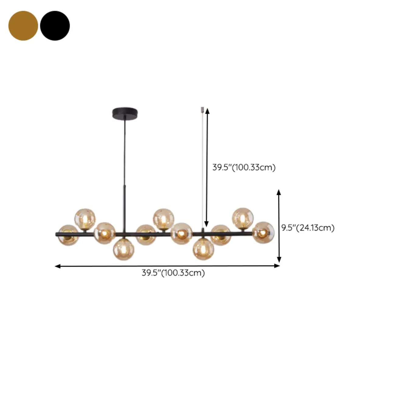 9 Lights Bi-pin Glass Globe Island Light with Direct Wired Electric Image - 40 | homeyfad