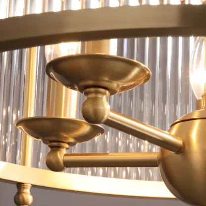Modern 3-Light Crystal Round Chandelier with Flexible Height Image - 14