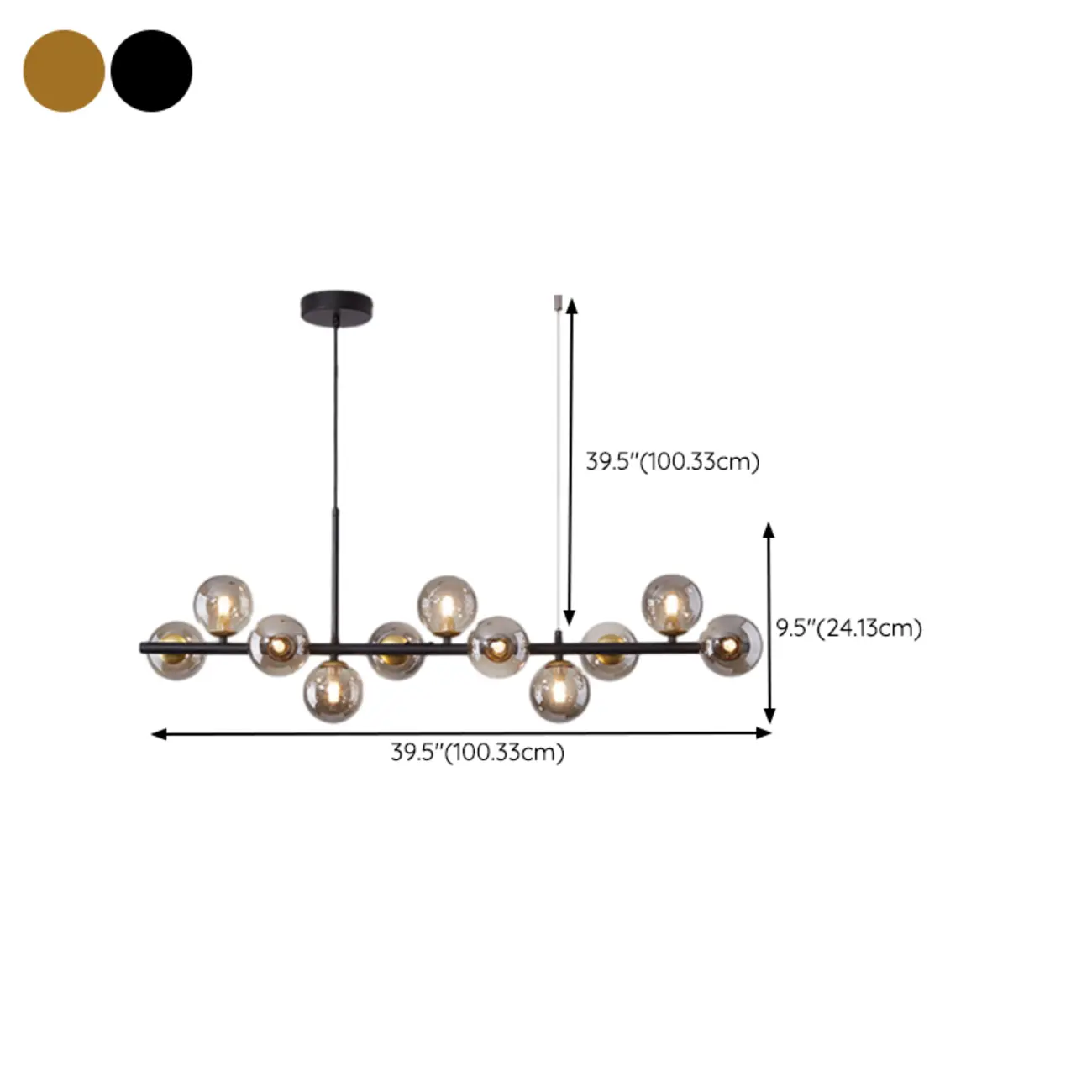 9 Lights Bi-pin Glass Globe Island Light with Direct Wired Electric Image - 41 | homeyfad