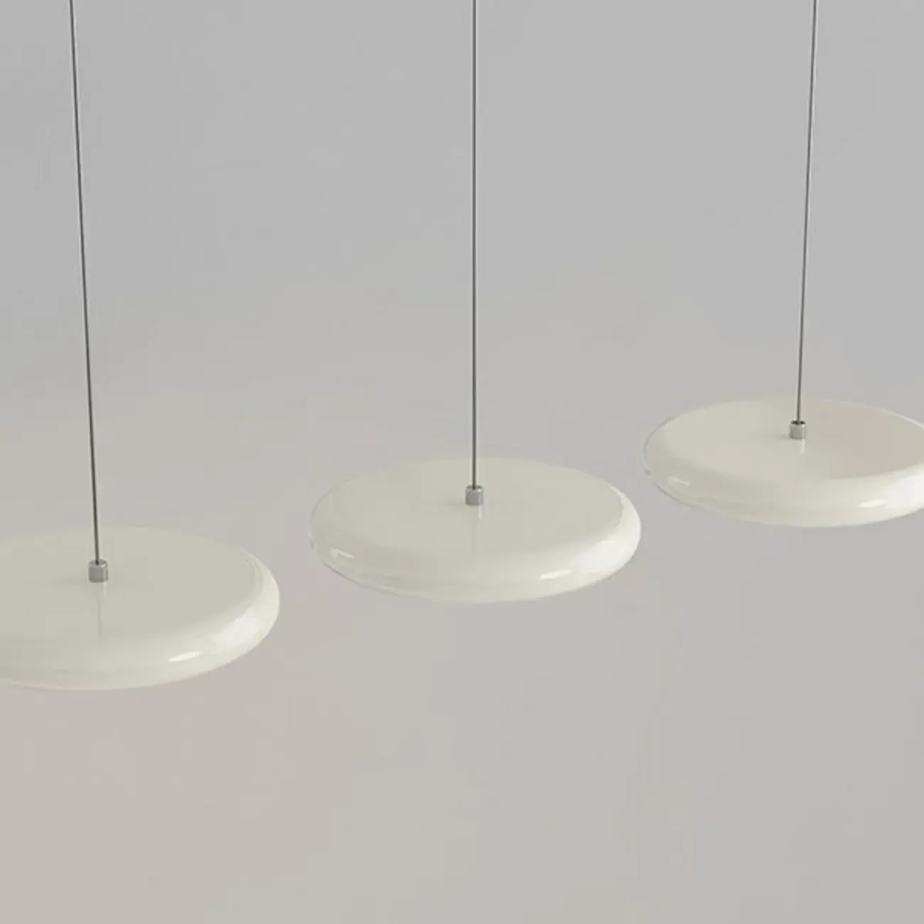 Modern 3 Light Milky Glass LED Pendant Light for Dining Room Image - 10