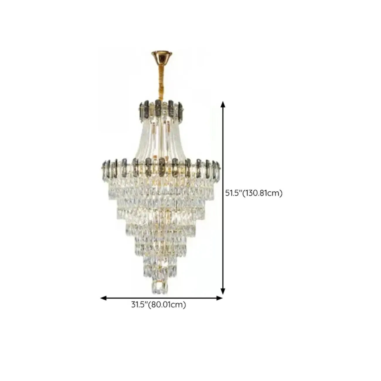 Luxury Long Crystal Chandelier for Elegant Interiors Image - 16