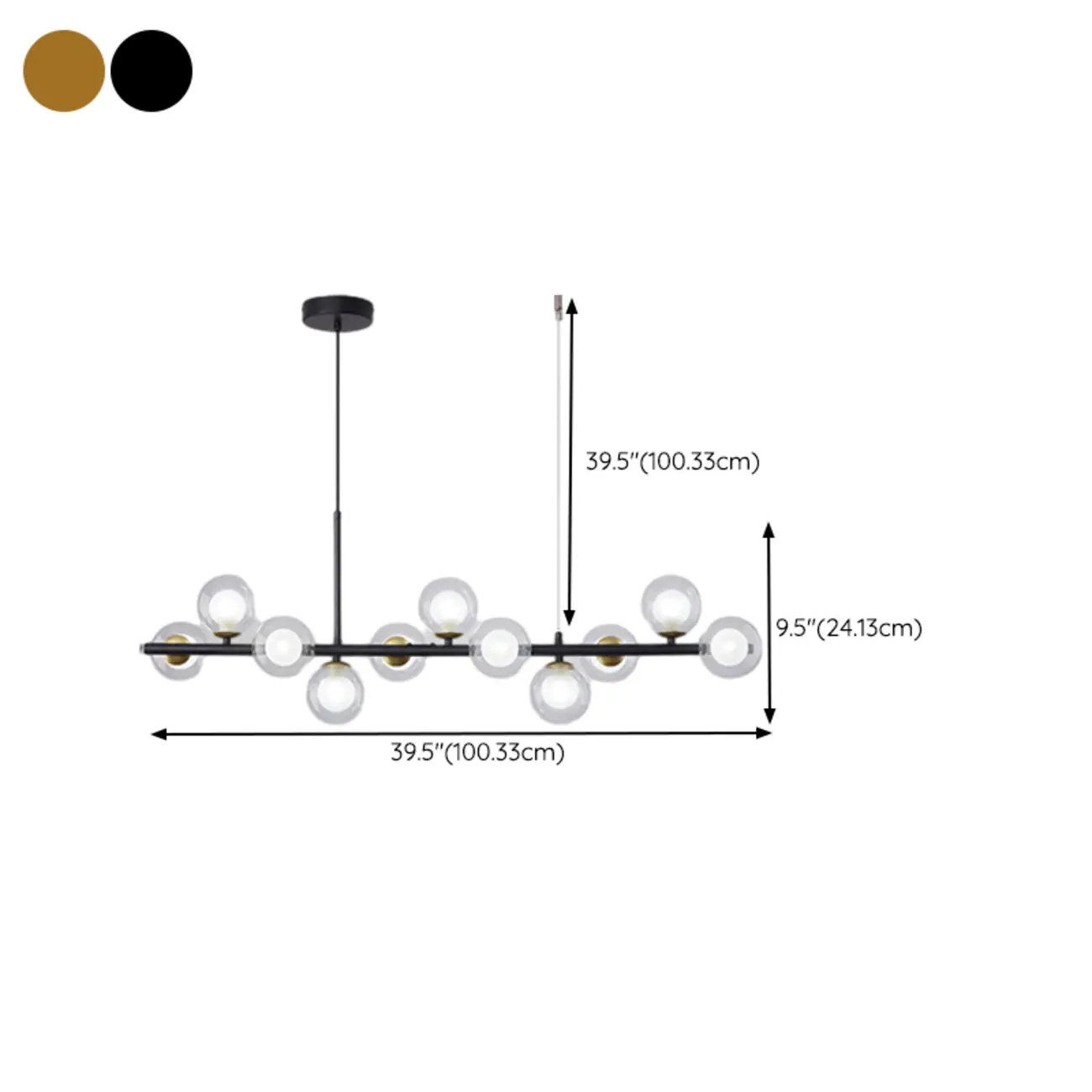 9 Lights Bi-pin Glass Globe Island Light with Direct Wired Electric Image - 43 | homeyfad