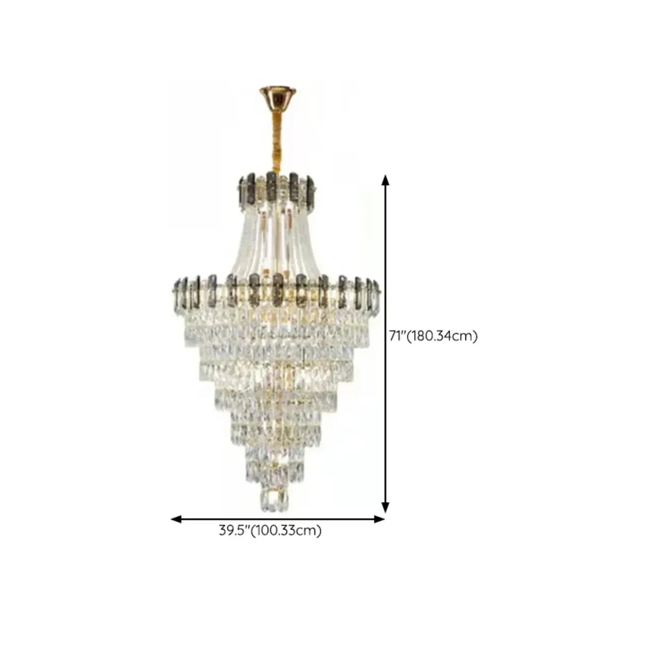 Luxury Long Crystal Chandelier for Elegant Interiors Image - 17