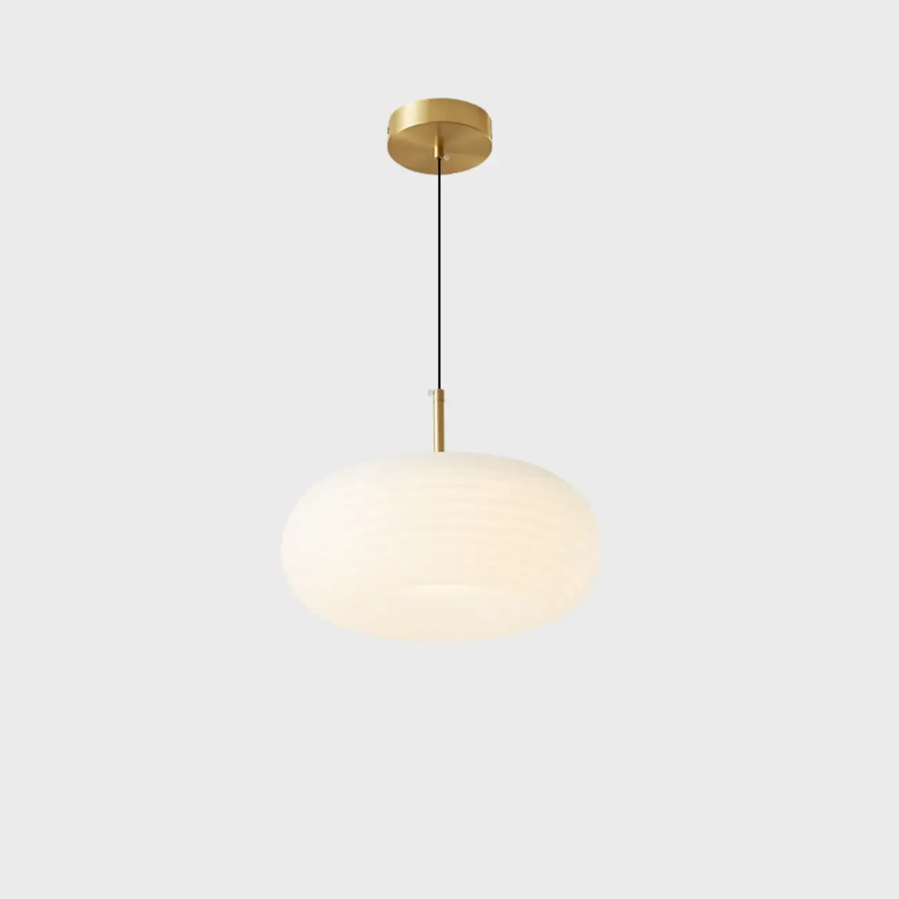 Cream Acrylic Pebble Shape LED Pendant Light for Living Room Image - 3
