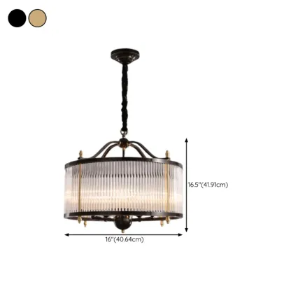 Modern 3-Light Crystal Round Chandelier with Flexible Height #size