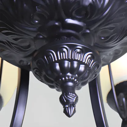 Vintage Metal Pendant Chandelier Fixture for Dining Room Image - 16