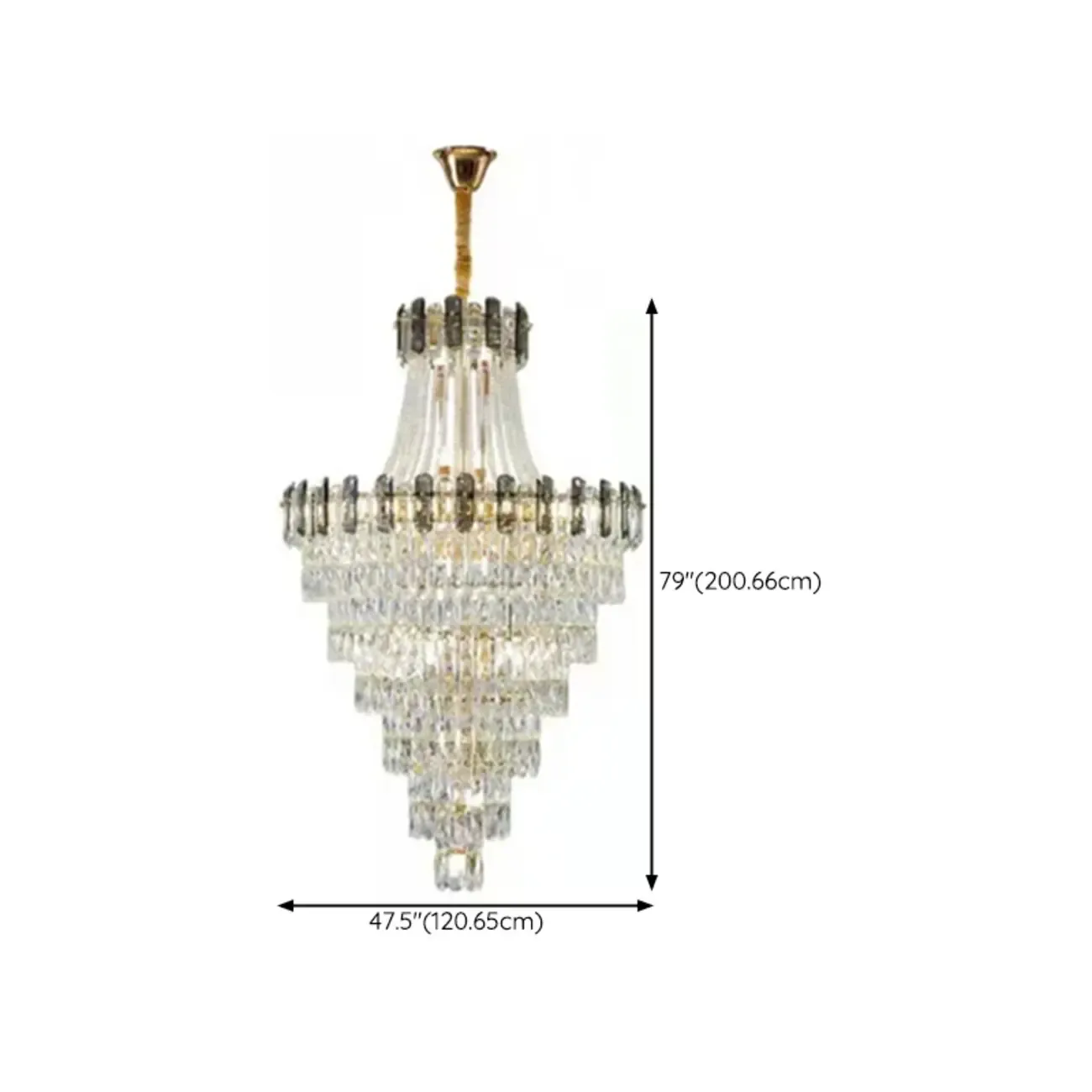 Luxury Long Crystal Chandelier for Elegant Interiors Image - 18