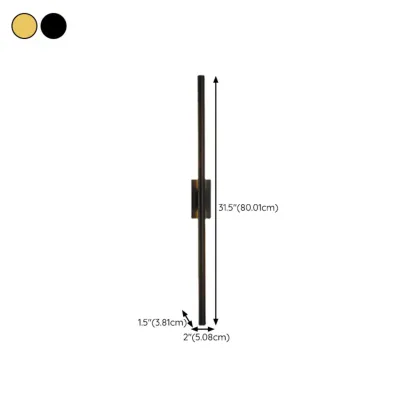Simple Linear cylindrical Gold Vanity Lights for Bathroom Image - 14