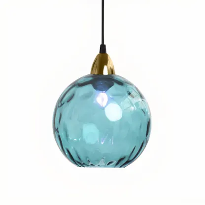 Artistic Stained Glass Globe Pendant Light for Dining Room Image - 8