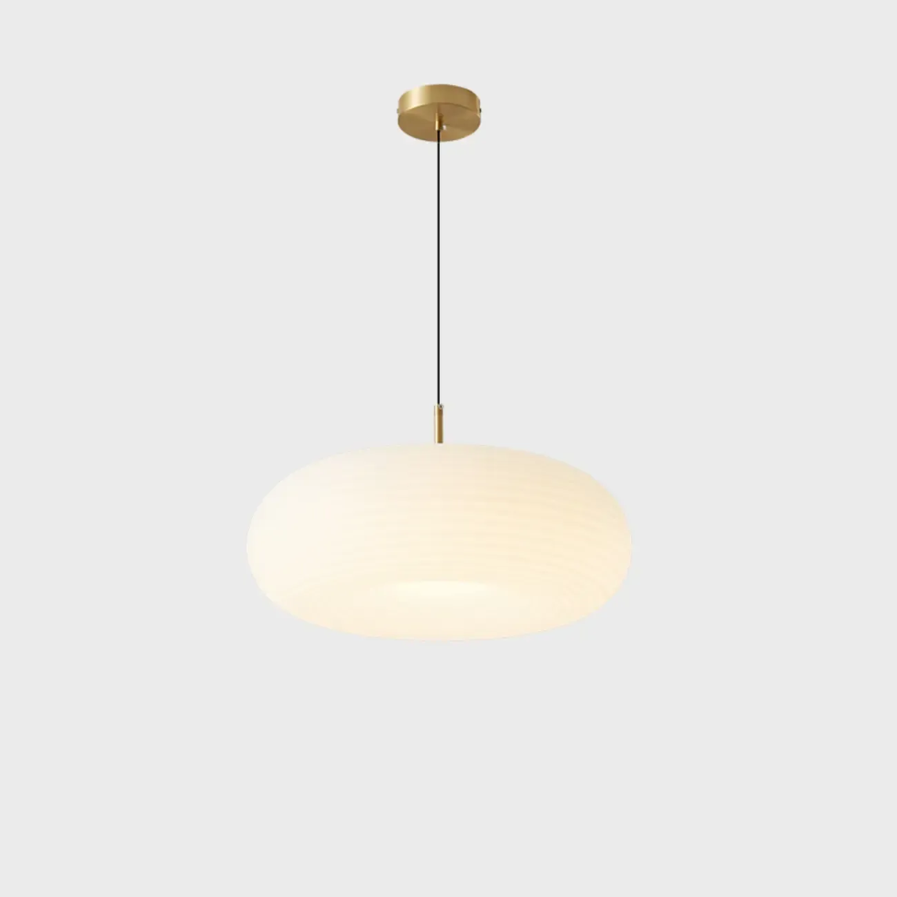 Cream Acrylic Pebble Shape LED Pendant Light for Living Room Image - 5