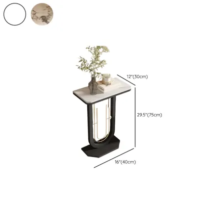 Modern Half-circle Console Table with U-Shaped Base Image - 20