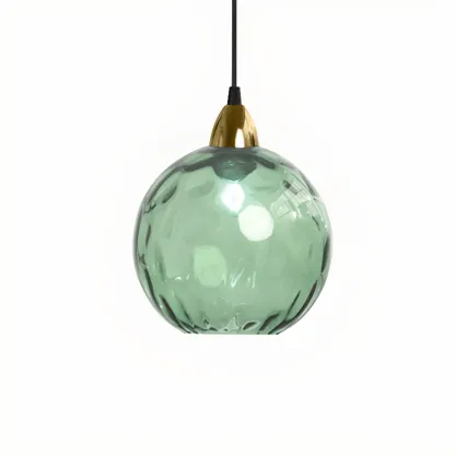 Artistic Stained Glass Globe Pendant Light for Dining Room Image - 10