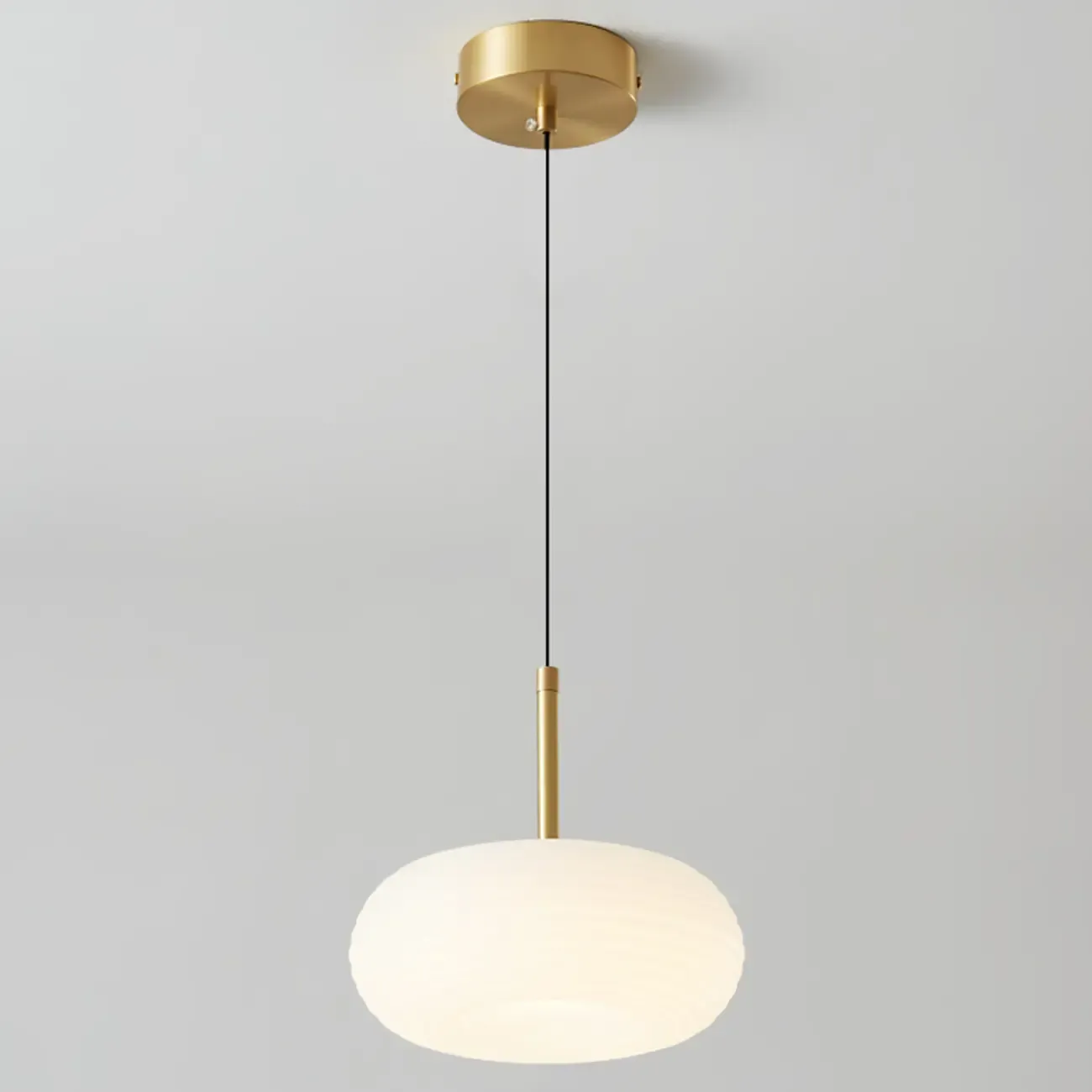 Cream Acrylic Pebble Shape LED Pendant Light for Living Room Image - 9