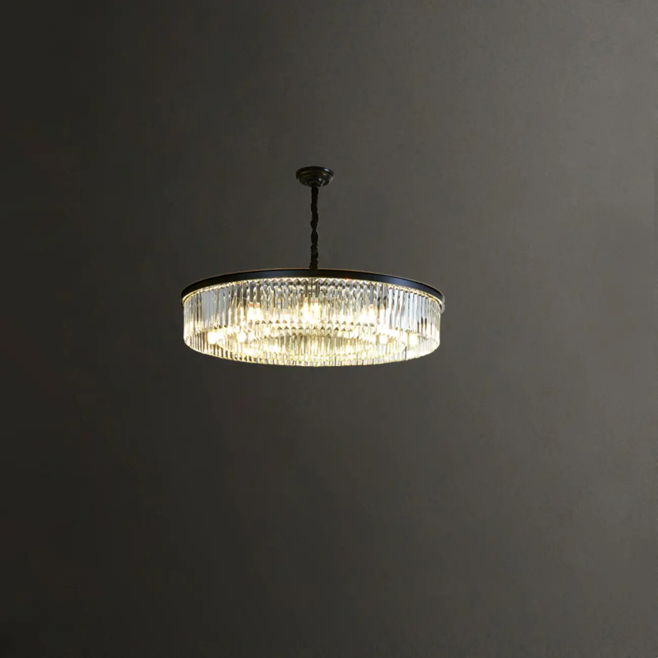 Modern Industrial Black Crystal Chandeliers for Living Room Image - 2 | homeyfad