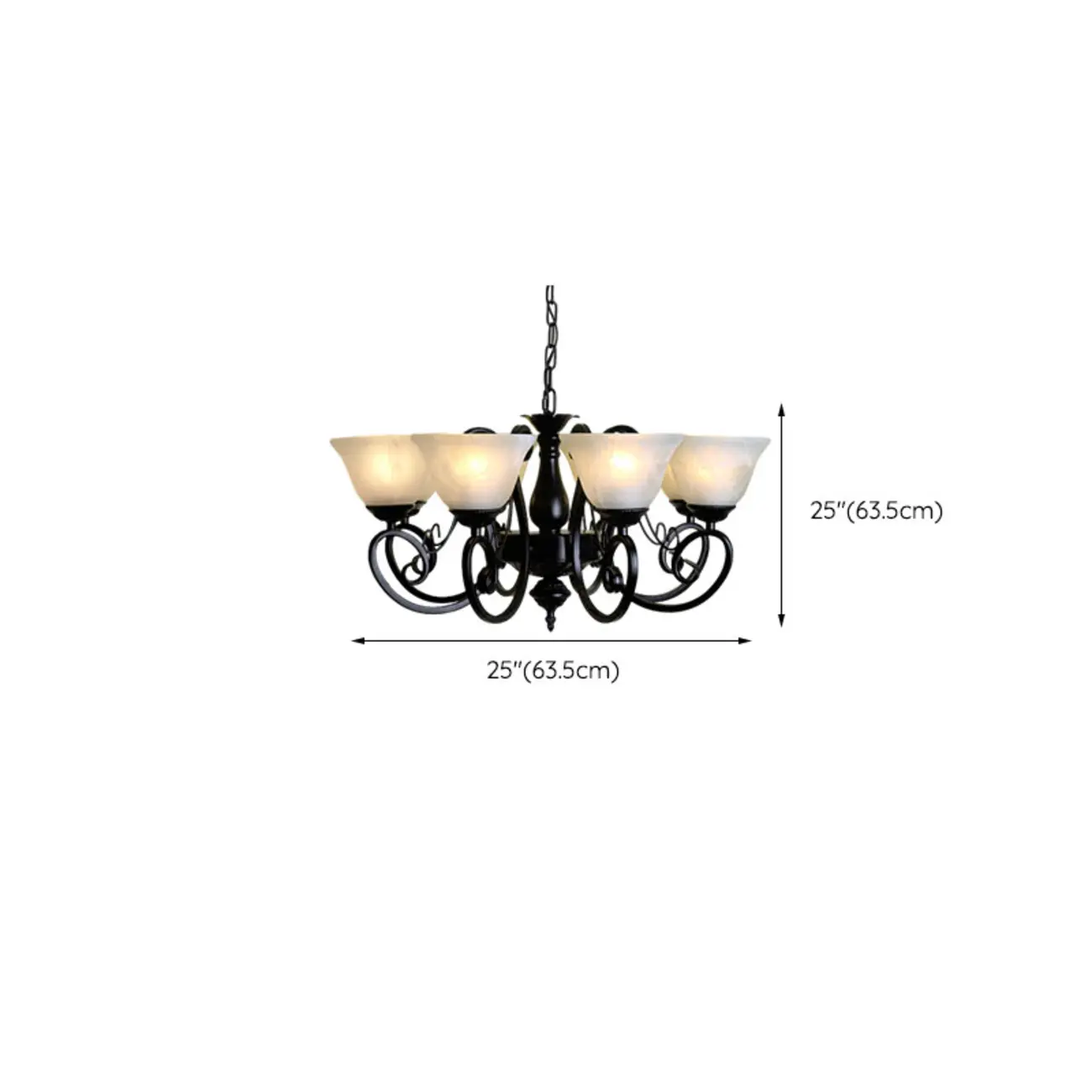 Vintage Metal Pendant Chandelier Fixture for Dining Room Image - 22 | homeyfad