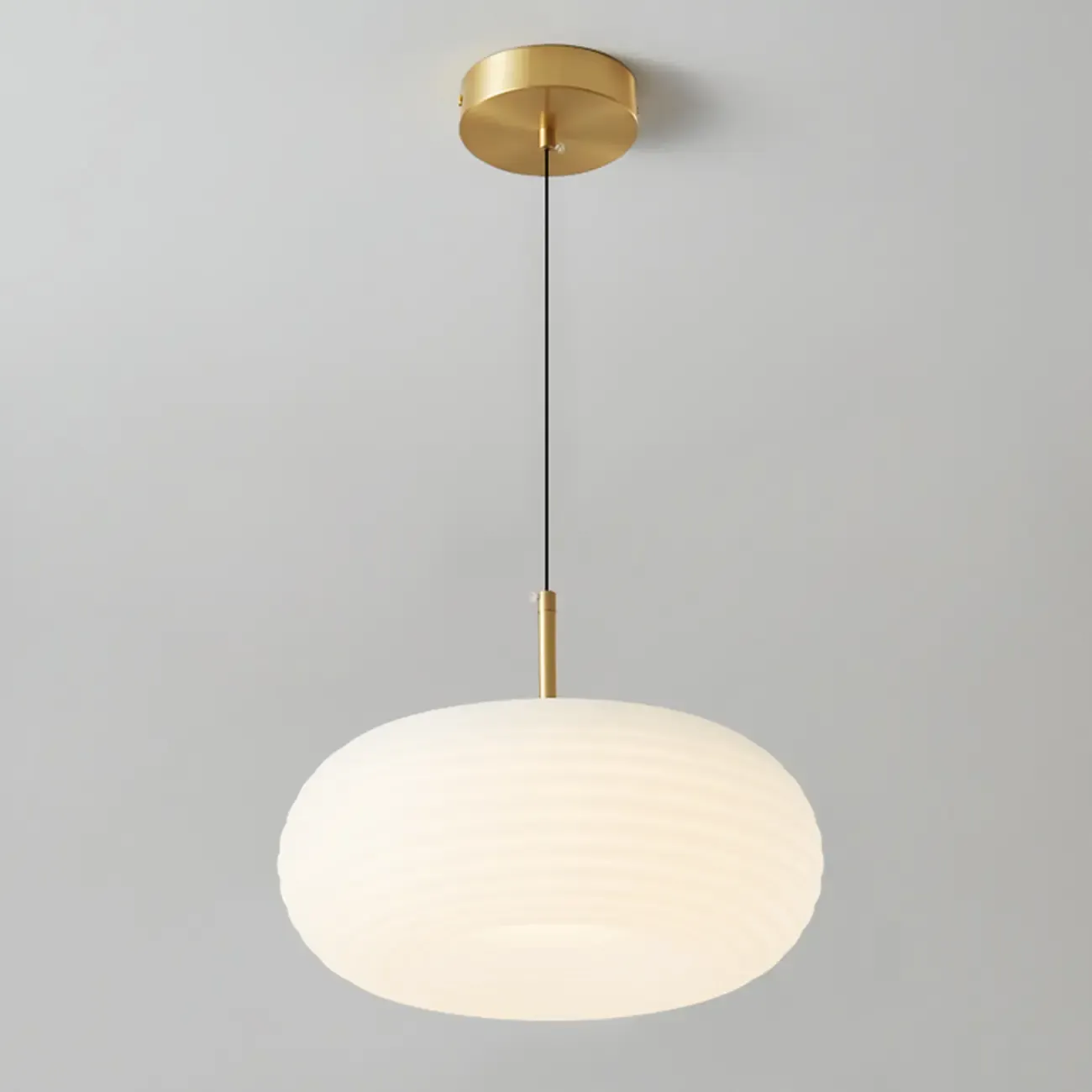 Cream Acrylic Pebble Shape LED Pendant Light for Living Room Image - 10