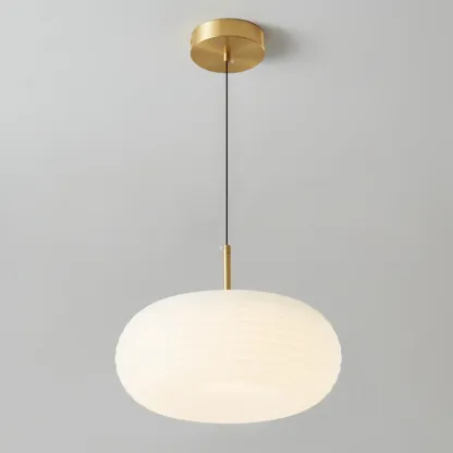 Cream Acrylic Pebble Shape  LED Pendant Light for Living Room Image - 10