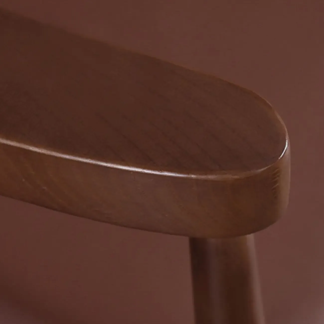 Brown Upholstered Dining Chair with Armrests Image - 10