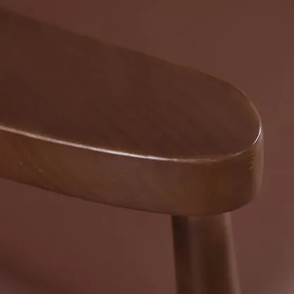 Brown Upholstered Dining Chair with Armrests Image - 10