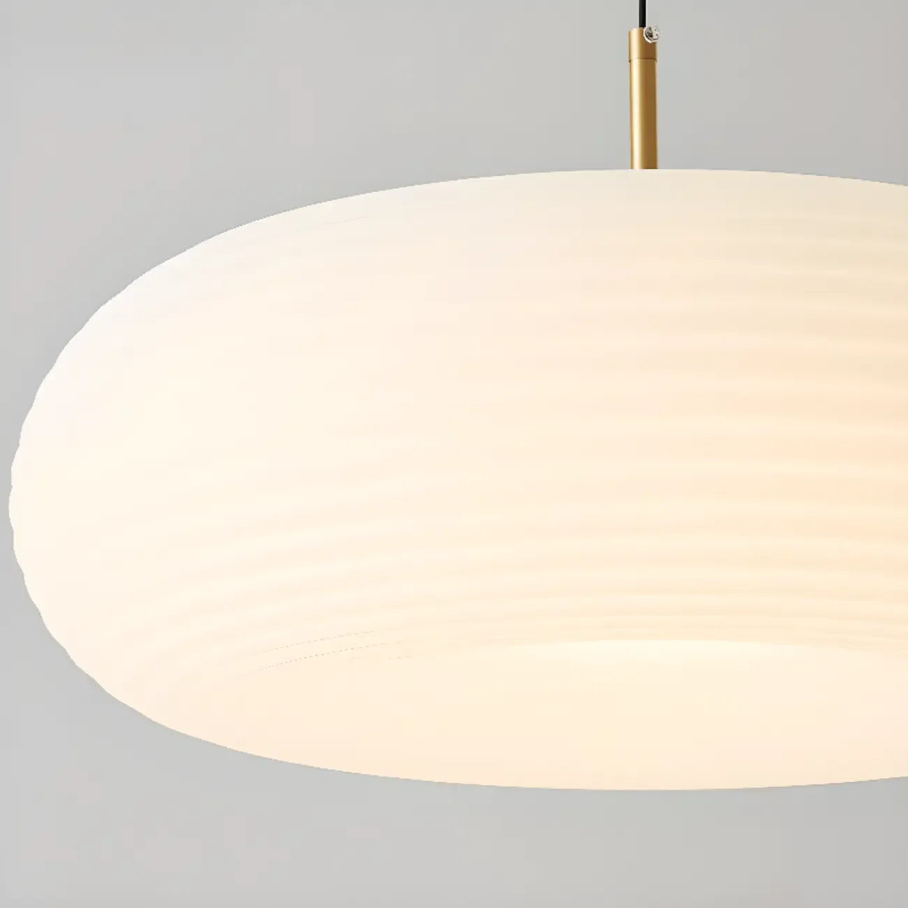 Cream Acrylic Pebble Shape LED Pendant Light for Living Room Image - 13