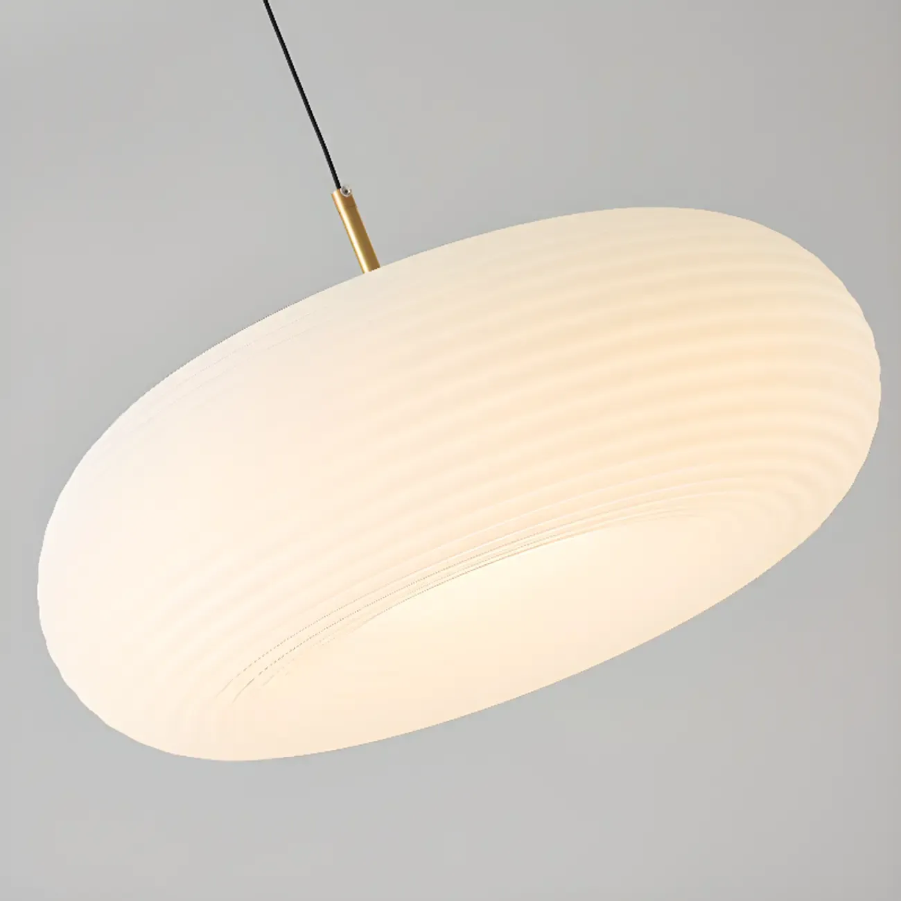 Cream Acrylic Pebble Shape  LED Pendant Light for Living Room Image - 14