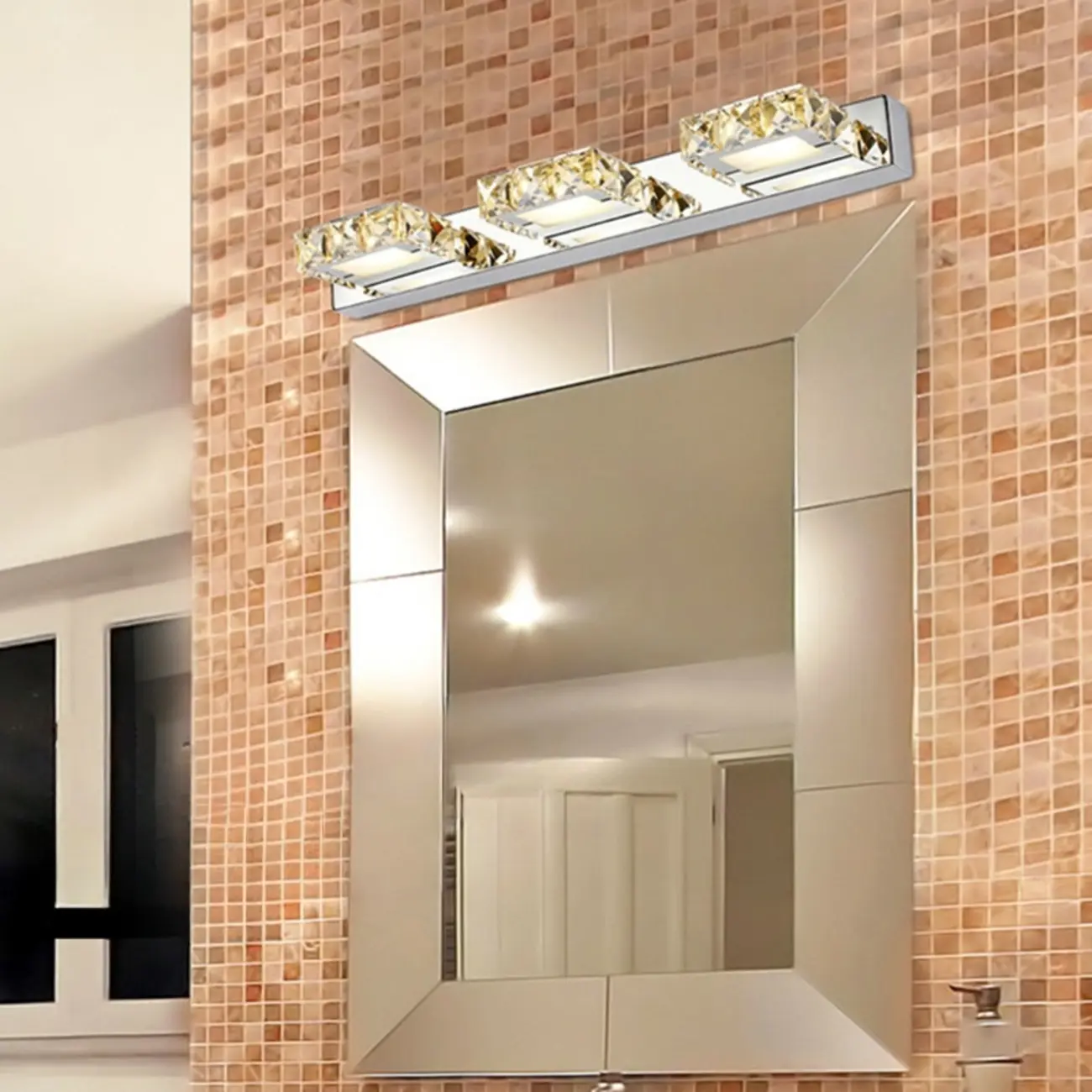 Modern Wall Vanity Mirror Lights with Geometrical Crystal Image - 2 | homeyfad