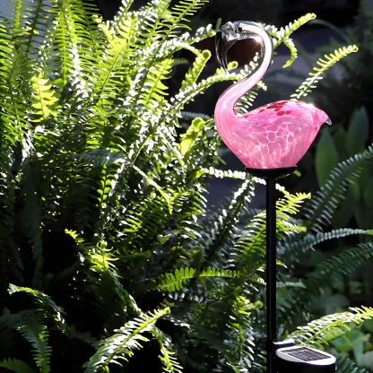 LED Modern Pink Flamingo Solar Ground Light for Outdoor Garden Image - 1
