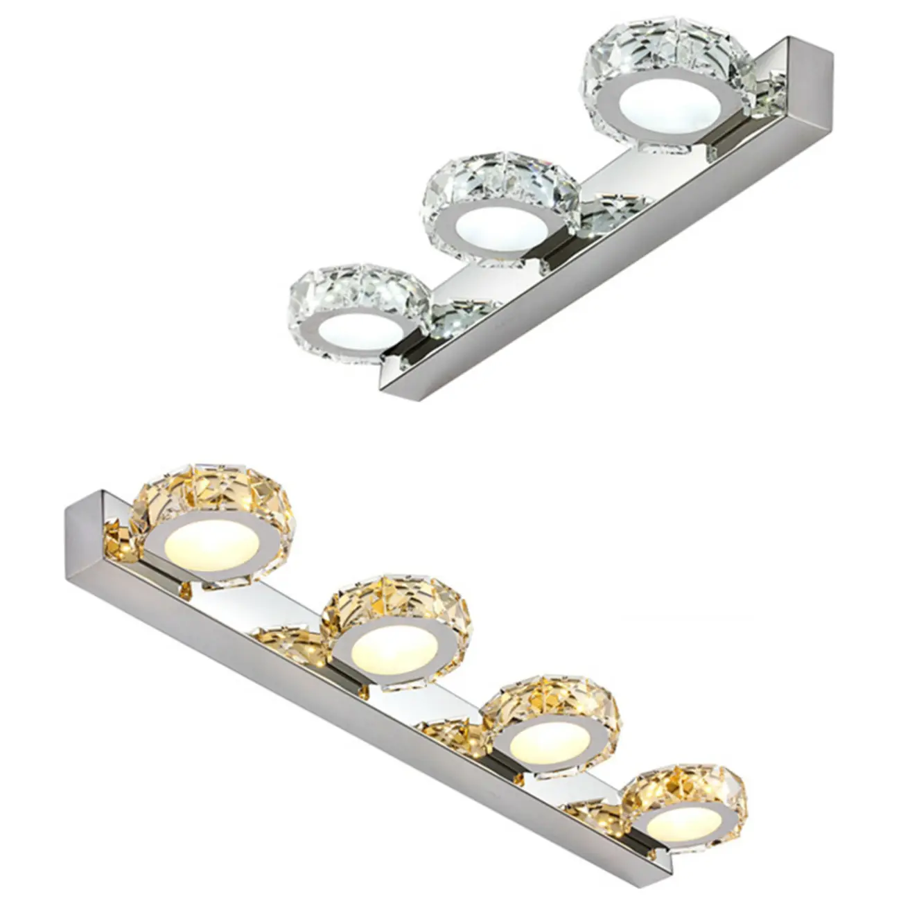 Modern Wall Vanity Mirror Lights with Geometrical Crystal Image - 4 | homeyfad