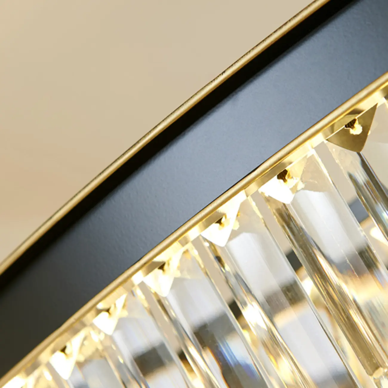 Modern Industrial Black Crystal Chandeliers for Living Room Image - 10 | homeyfad