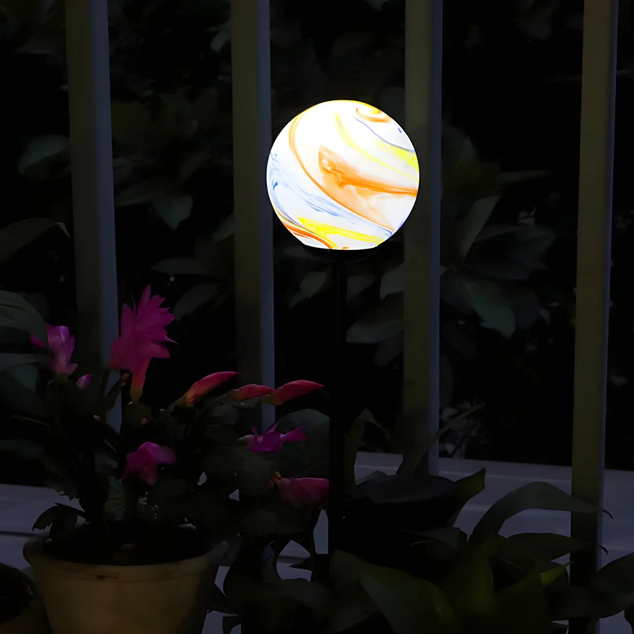 LED Modern Pink Flamingo Solar Ground Light for Outdoor Garden Image - 2 | homeyfad