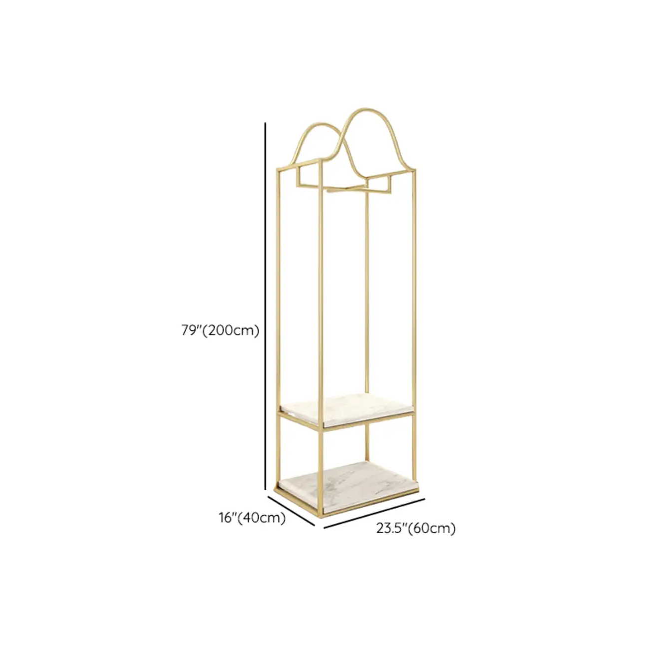 Modern Gold Metal Freestanding Hall Tree with Storage Image - 15 | homeyfad