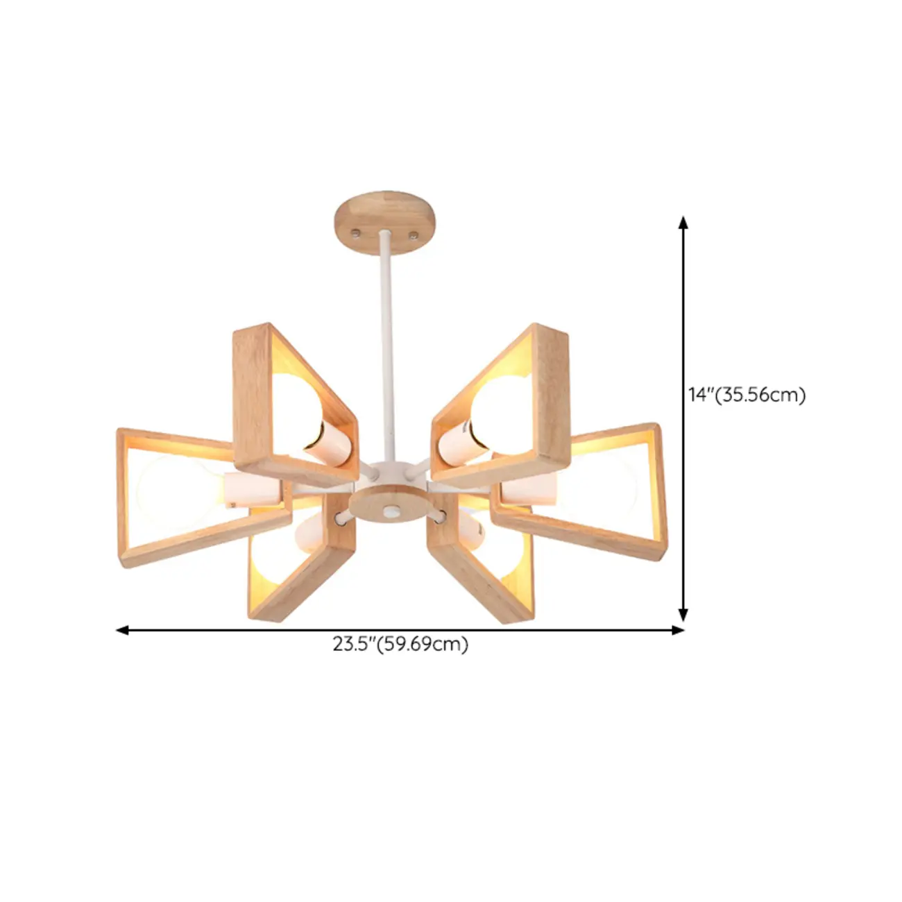 Modern Wood LED Chandelier for Living Room Decor Image - 10 | homeyfad