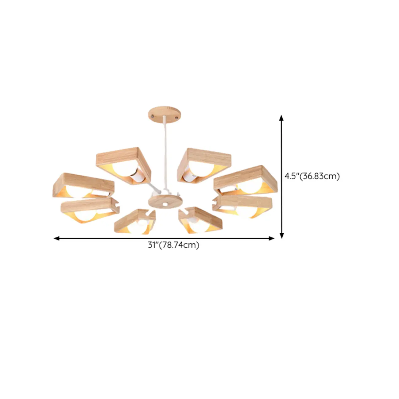 Modern Wood LED Chandelier for Living Room Decor Image - 11 | homeyfad